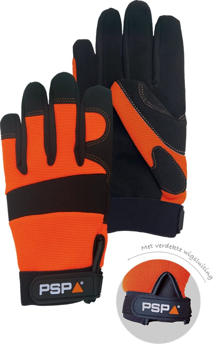 Werkhandschoen Mechanic pro Orange