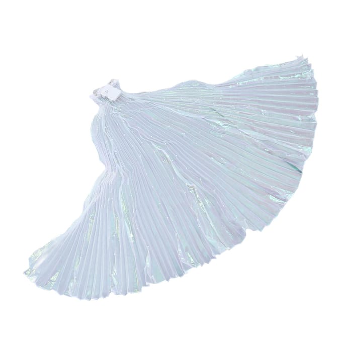 LED Vleugel Gloed Oplichtende Buikdans Kostuums met Stokken Kinder Optreedkleding voor Carnaval white