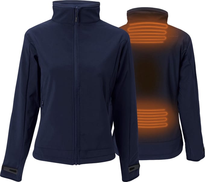 Verwarmde Softshell Jas - Slim Fit voor dames - Met extra warme fleecevoering - Rapid power technologie - blauw
