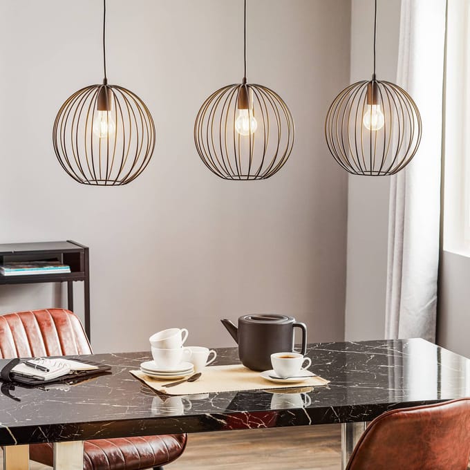 HELAM Hanglamp Cumera, 3-lamps, lang