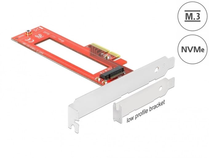 Delock PCI Express x4 Card to 1 x M.3 / NF1 Slot - Low Profile Form Factor