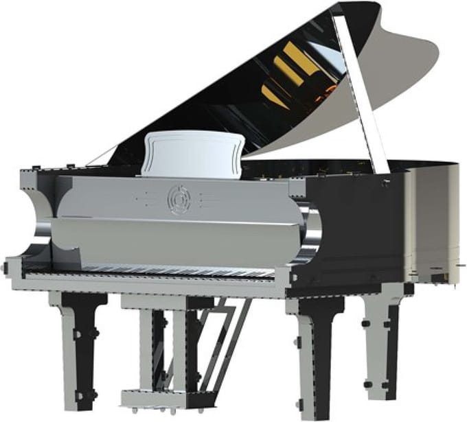 Metal Time Grand Piano
