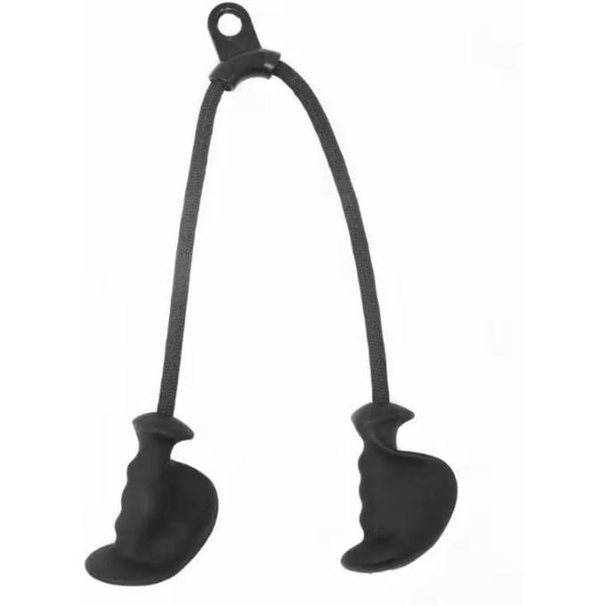 Ergonomische Triceps Touw Lat Pulldown Accessoire om Meer Spiervezels te Activeren met Antislip Natuurlijk Rubberen Handvat 1 STUKS zwart