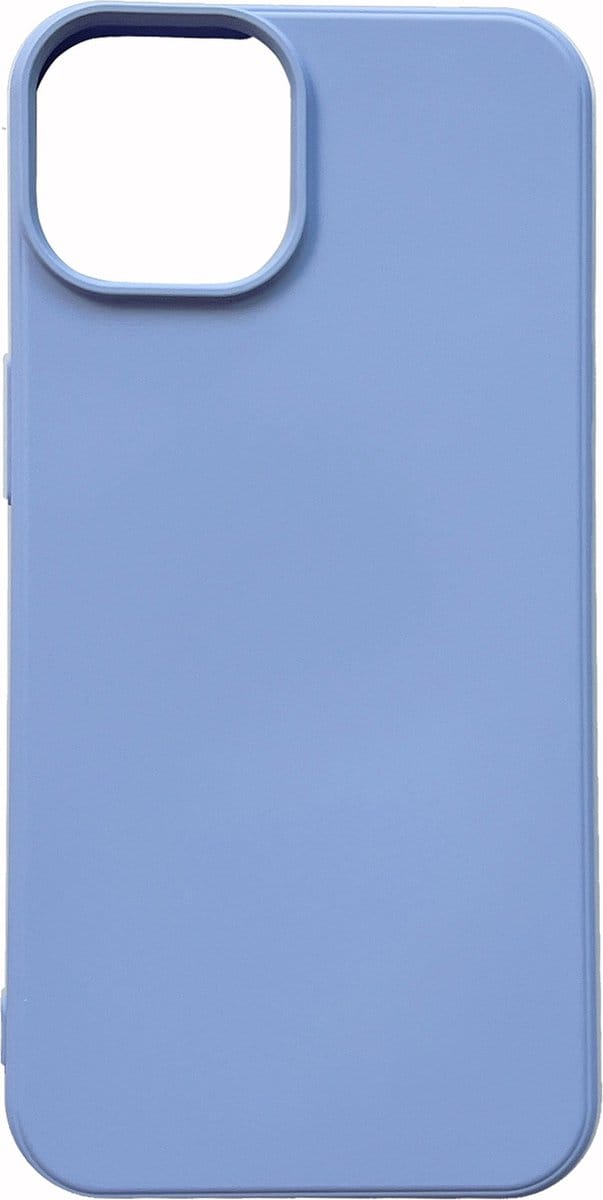 Casemania Hoesje Geschikt voor Apple iPhone 14 - Blauw - Microfiber Siliconen Back Cover