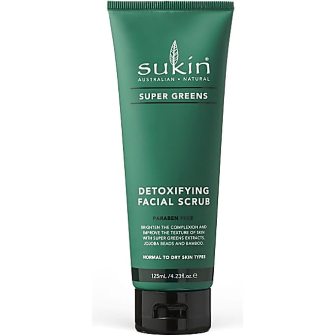 Super Green, Detoxifying Facial Scrub, Normal to Dry Skin Type, 125 Ml (4.23 Fl Oz) gray