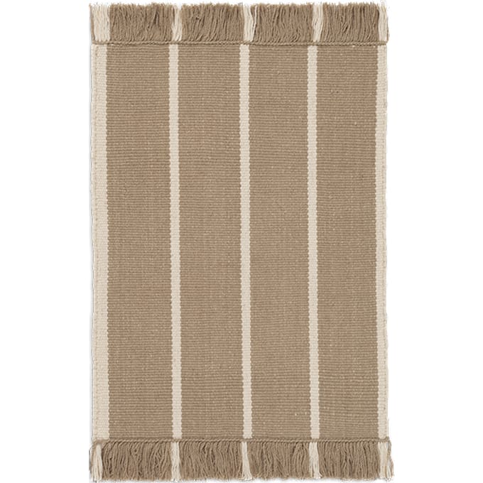 Ferm Living Calm Kelim deurmat - dark sand/off-white