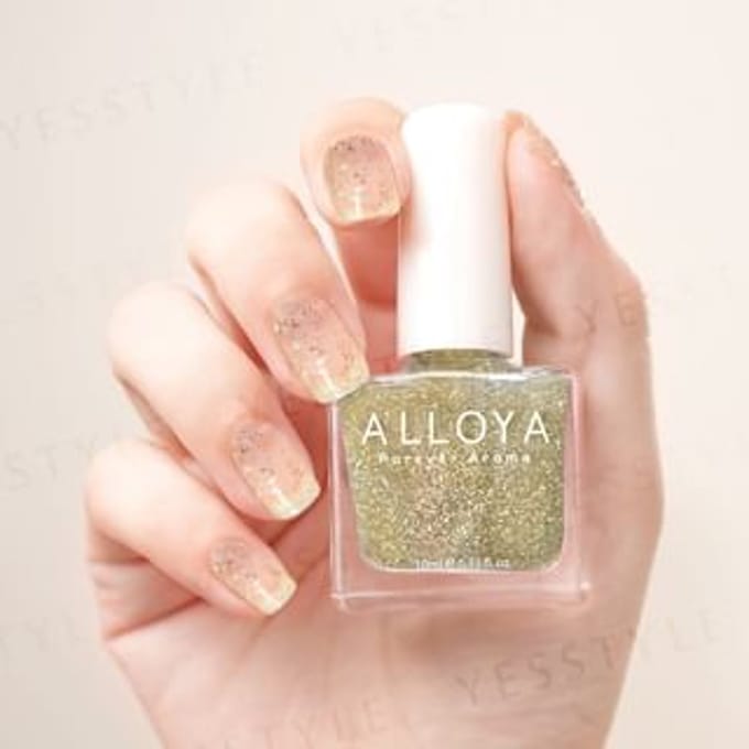 ALLOYA - Water-Based Natural Nail Polish Environmental Friendly 111 Egyptian Night Of Gold 10ml