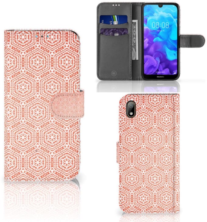 Huawei Y5 (2019) Telefoon Hoesje Pattern Orange
