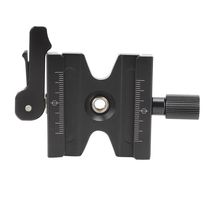 50mm Verstelbare Aluminiumlegering Snelkoppelingsplaat Klem Balhoofd Dubbele Vergrendelingsclip black