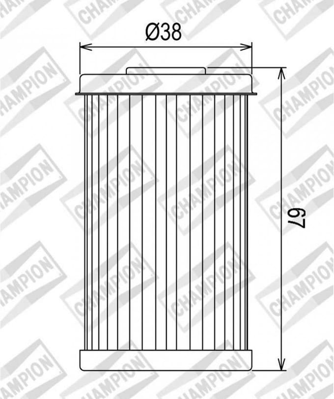 champion oliefilter voor daelim 125 vt evolution motor 1998 tot 2003 nieuw