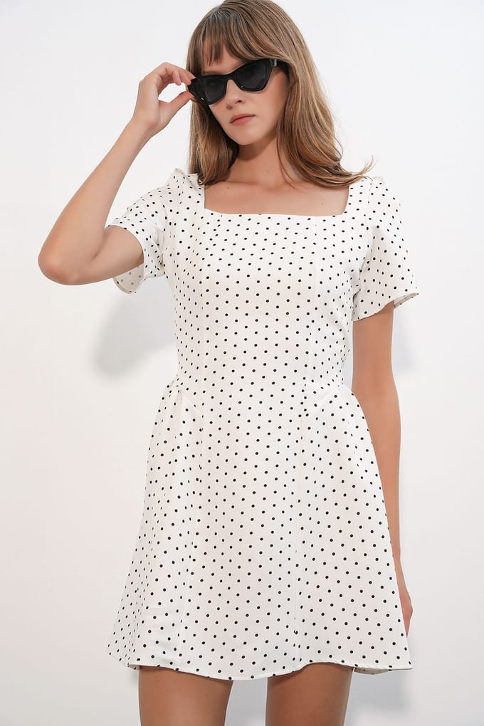 Polkadot A-Lijn Mini Jurk