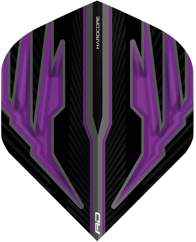 Red Dragon Hardcore Radical Black & Purple - Dart Flights