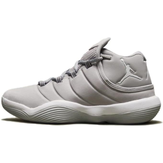 Air Jordan Super.Fly 2017 BG Wolf Grey Kindersneakers Wit Pure-Platinum 921208-003 38