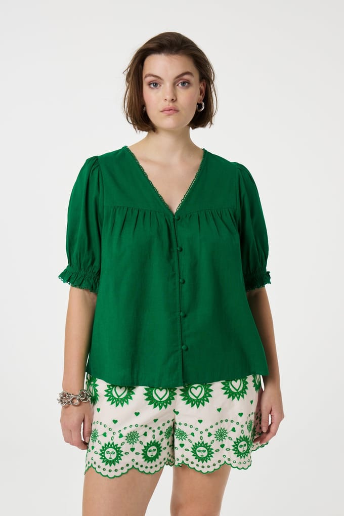 Fabienne Chapot Juno Blouse Green Glow Maat: 36 | Blouses Outlet | Dames | Groen