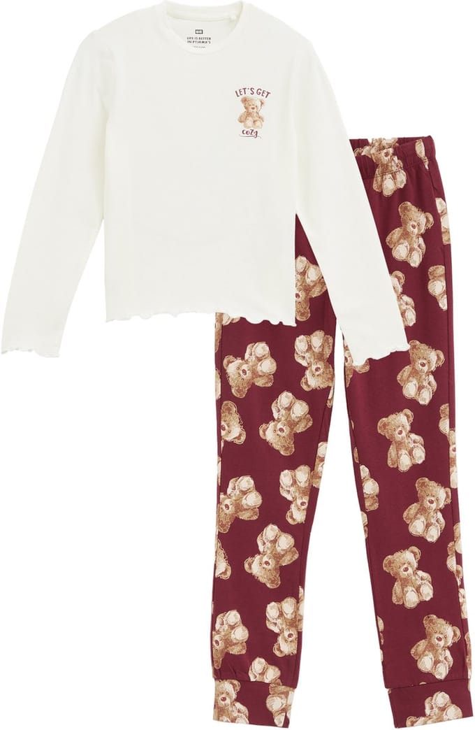 WE Fashion Meisjes pyjama met luipaardprint