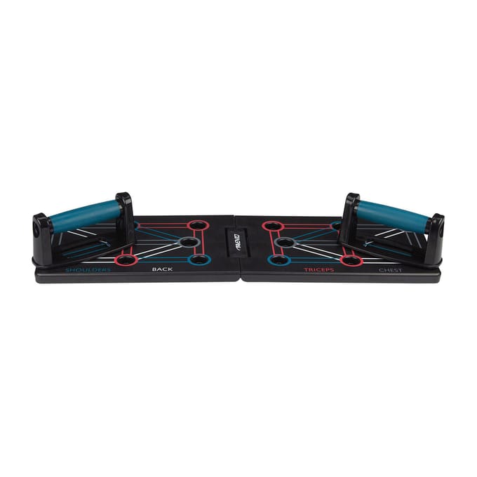Avento Push-Up Bord - Opdruksteunen - Opvouwbaar - Zwart - 64 x 20 x 2 cm