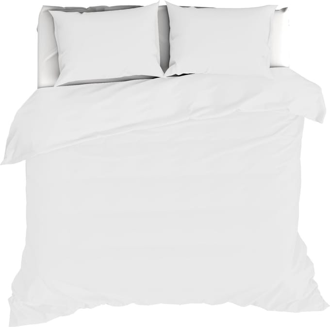 Moodit Dekbedovertrek Basil White - Lits Jumeaux - 240 x 220 cm - Katoen