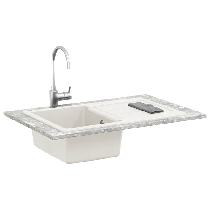 vidaXL - Wasbak - Wit - 780 - x - 500 - mm - 80% - Kwarts - en - 20% - Hars