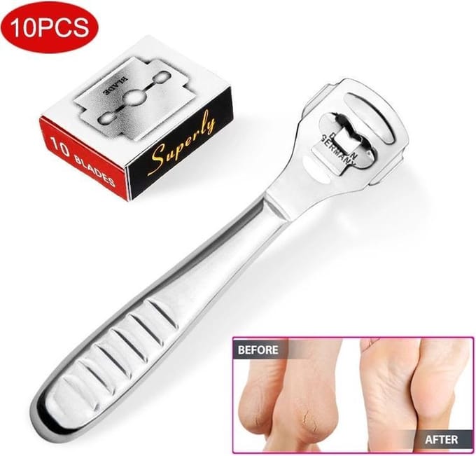 Saiz RVS Eeltverwijderaar Pedicureset - 10 stuks