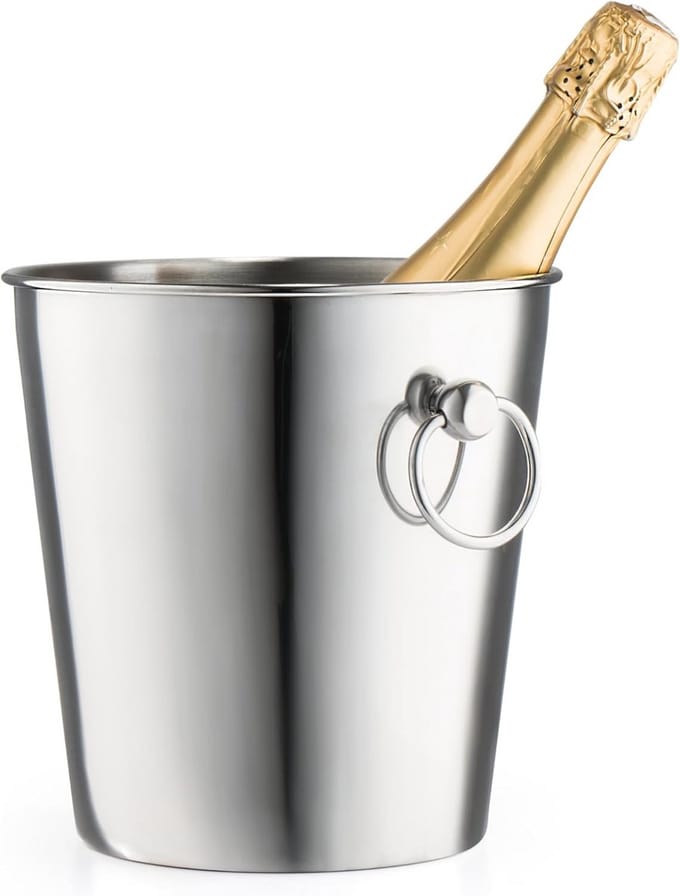 Champagnekoeler RVS Hoogglans Ø200x202mm - Klassiek Design voor Perfecte Koeling