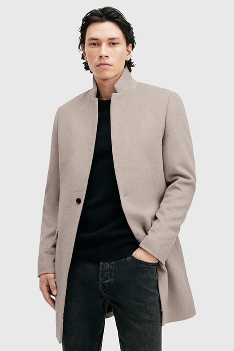 AllSaints Hargrove Coat Oatmeal White Taglia: 36 | Cappotti monopetto Outlet | Uomo | Bianco
