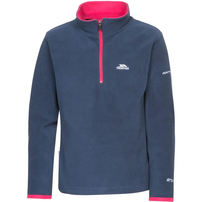 Trespass kinderfleecejas/fleecepullover Sybil-Girls Microfleece At100 Navy/Berry