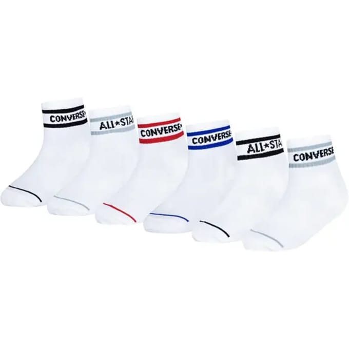 Kindersokken Converse CHN Basic Wordmark Quarter (x6)