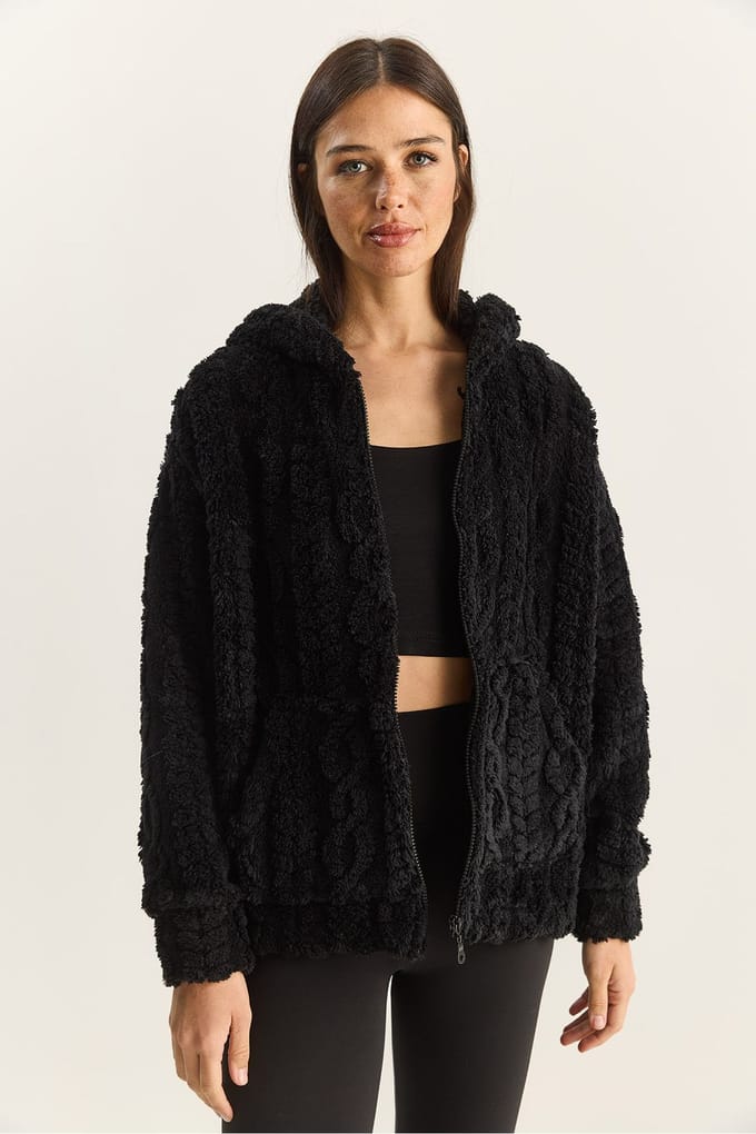 Gebreide Cardigan met Capuchon en Rits