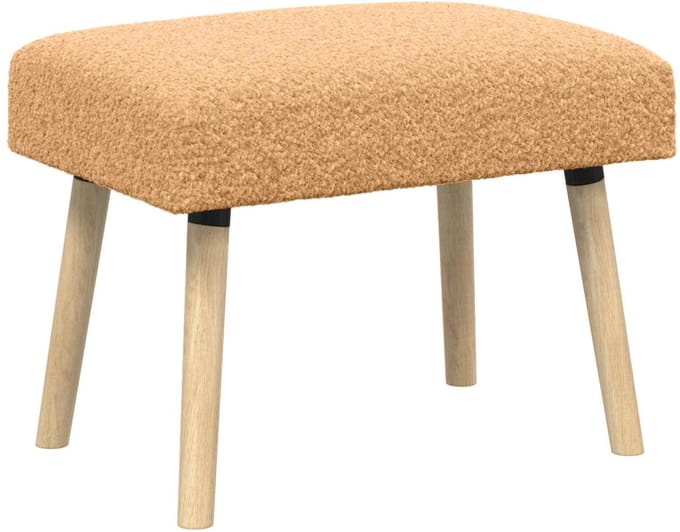 vidaXL - Bank - Effen - Beige - 60 - x - 40 - x - 45 - cm - Bouclé