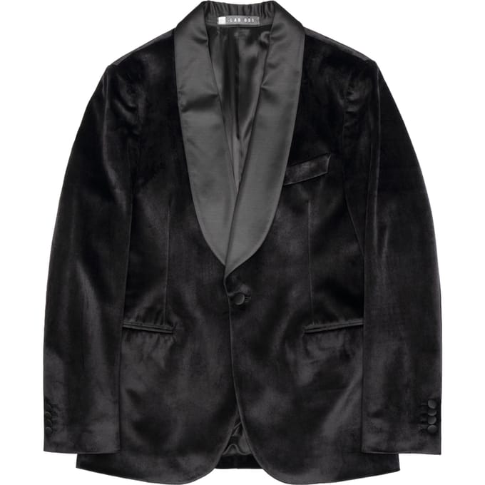 Jas Man Lab001 Roken Rever in Satin gepland