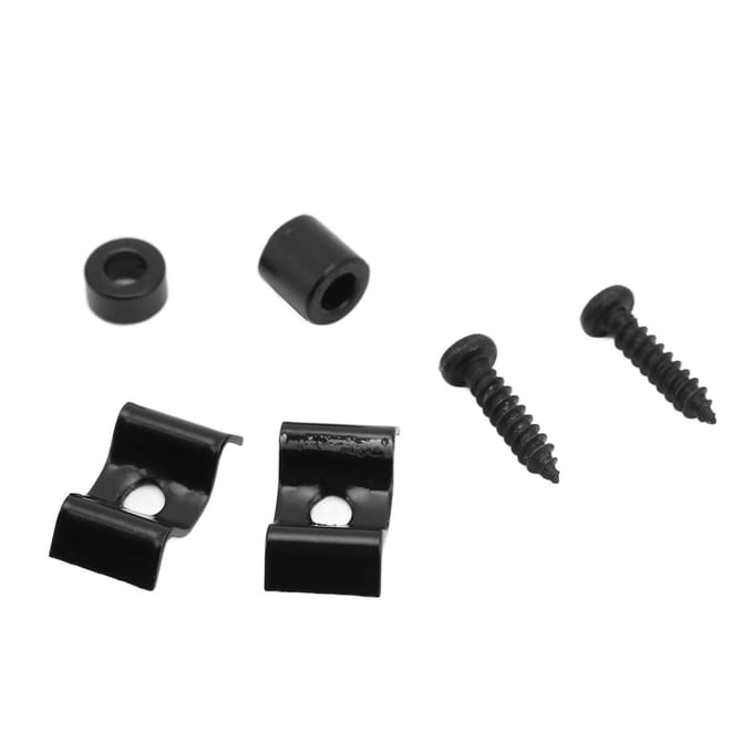 2 PIÈCES Guide-cordes de guitare Fer Compact Sans bavures Guide-cordes de guitare pour remplacement black