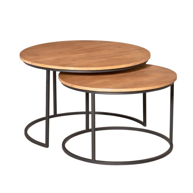 Starfurn salontafel madison natural 70 cm set van 2