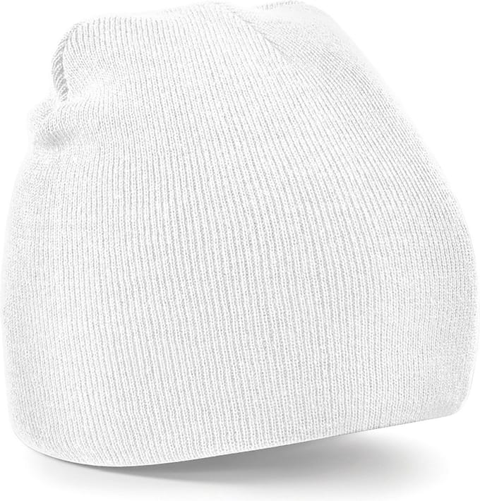 Beechfield Beanie Wintermuts - wit - warme gebreide muts - volwassenen - 100% polyacryl