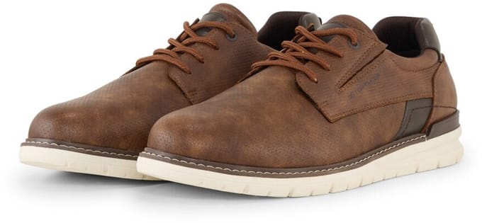 Tom Tailor - Veterschoenen van gestructureerd imitatieleer - Maat 40 - rust