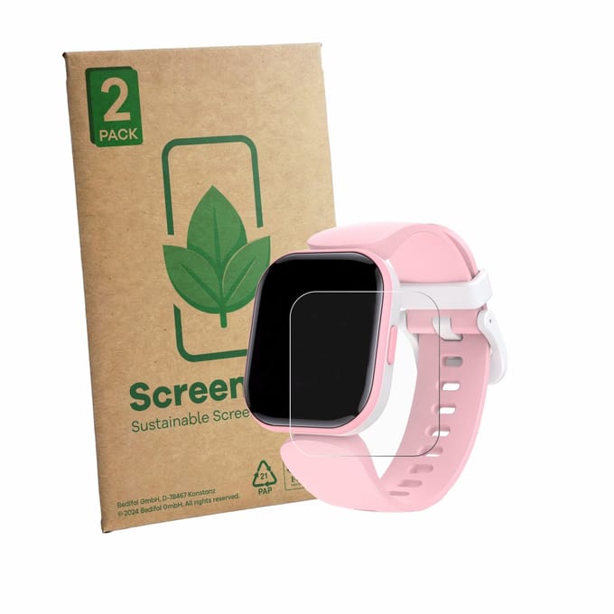 2 Stuks Screenprotector voor Dwfit H39 1.4" - Hoogwaardige Beschermfolie transparant