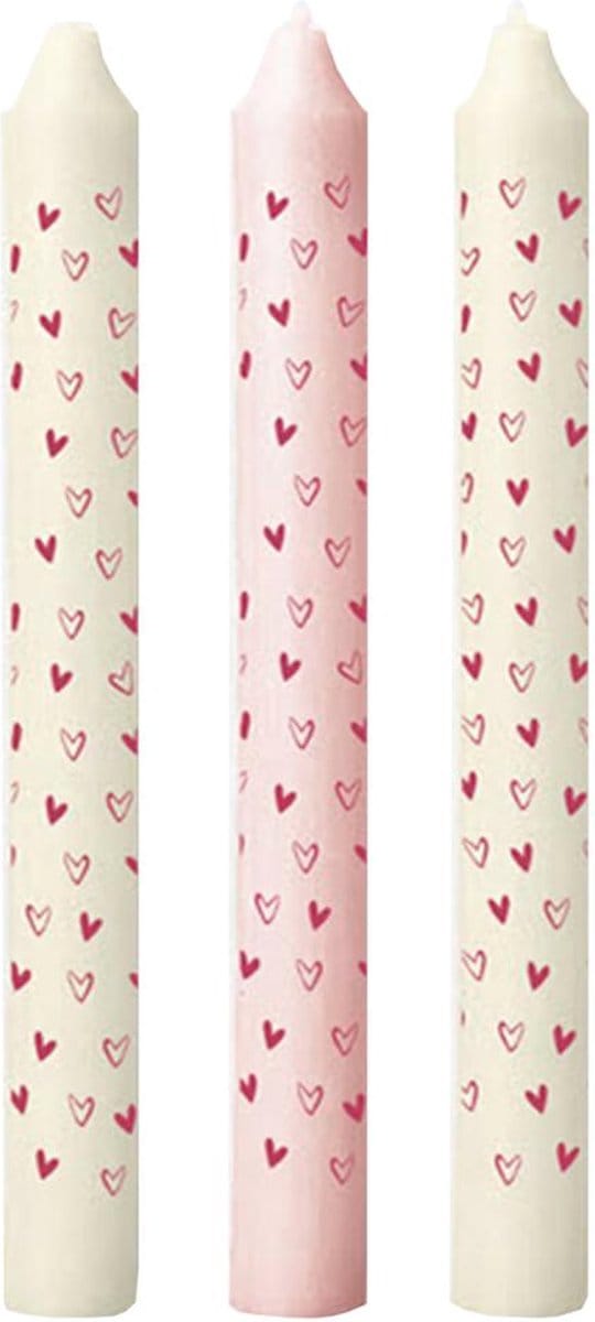 Ideas 4 Seasons - Gepimpte Kaarsen Hart Set van 3