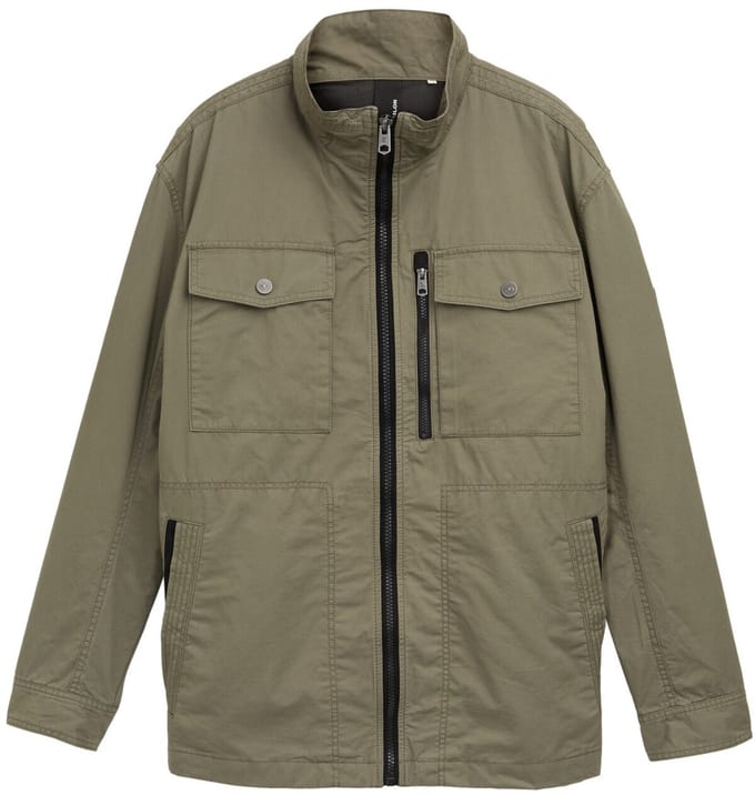 Tom Tailor - Plus Size - Fieldjacket van katoen - Maat 3XL - smokey olive green