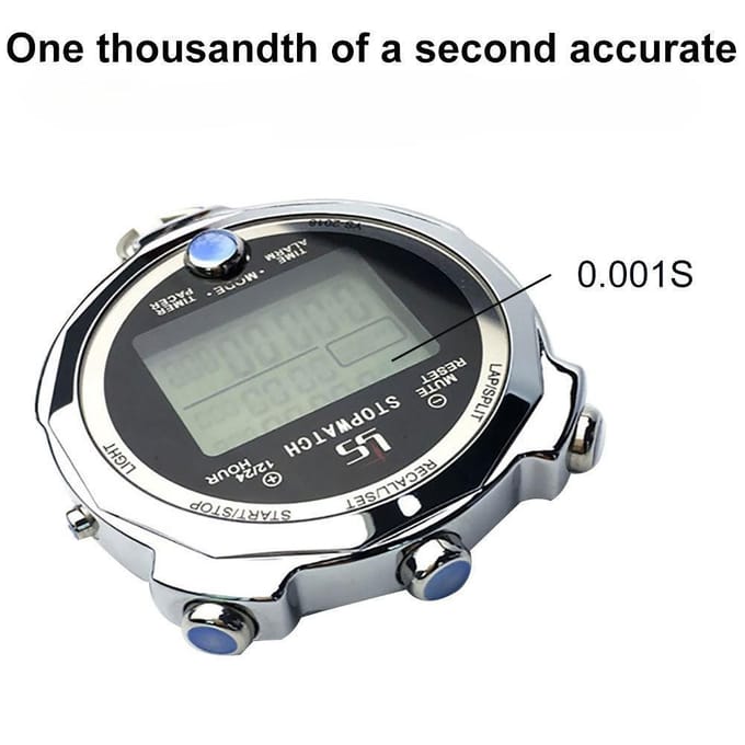 K&J Professional Digitale Stopwatch Timer Sport Hardlopen Training Chronograaf Horloge 100 Memories green