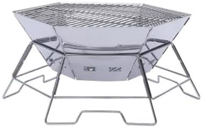 Draagbare BBQ Vuurkorf en Grill voor Camping, Tuin en Terras