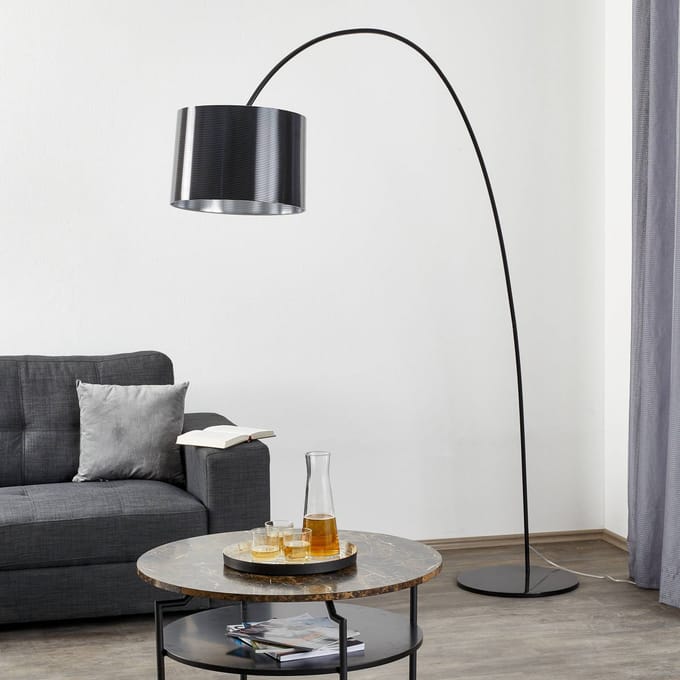 Helestra booglamp Roxx, zwart