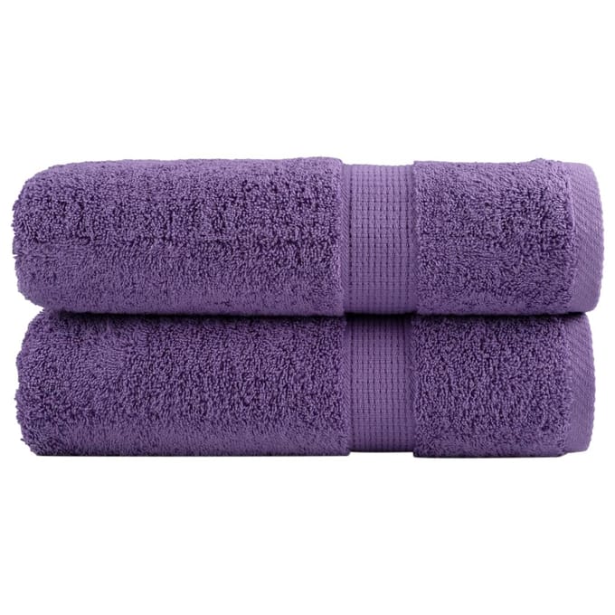 vidaXL - Badhanddoeken - SOLUND - 2 - st - 600 - g/m² - 70x140 - cm - paars