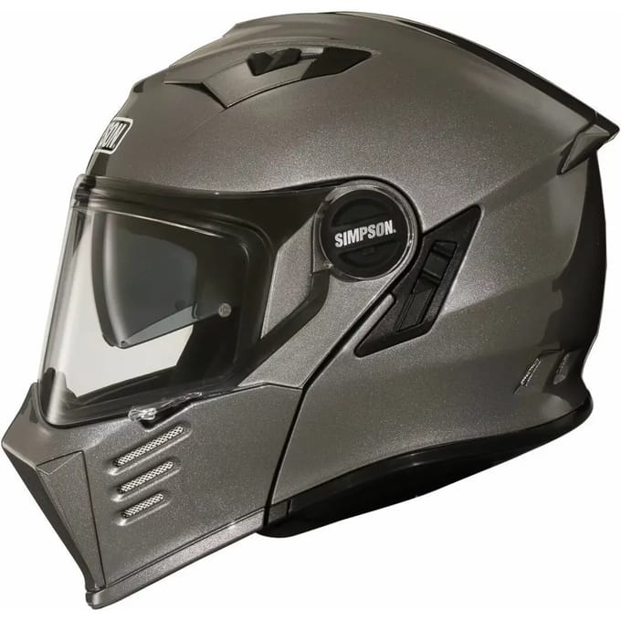 Simpson Darksome Gunmetal Systeemhelm - Motorhelm - Maat L