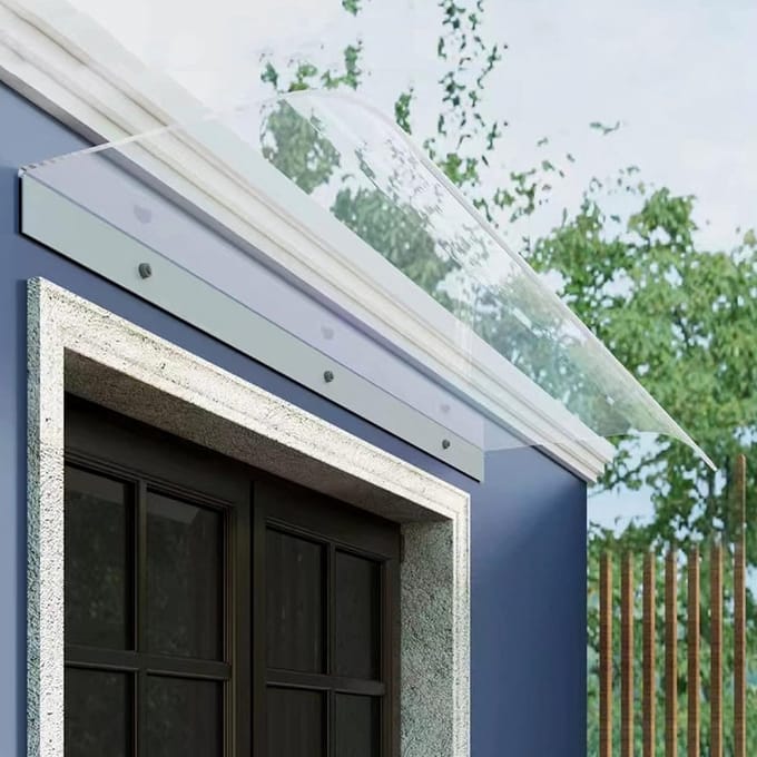 Deurluifel - Veranda Luifel - Bescherming Buiten - Modern Design Transparant - 3.5mm Dik