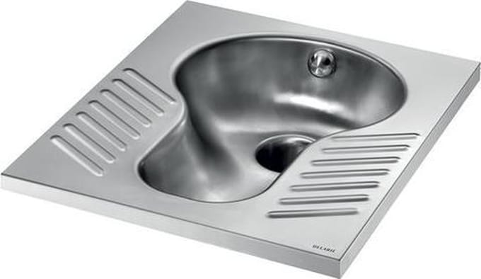 Hurktoilet SHA XS 1 sproeikop+hevel RVS 304 mat