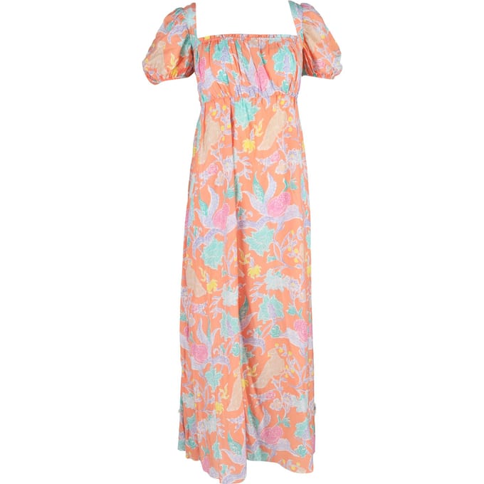 Diane von Furstenberg Dhalia Maxi-jurk in Oranje Katoen