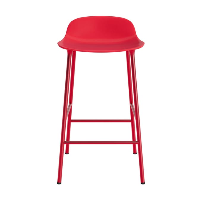 Normann Copenhagen Form barkruk met metalen frame - NormannCopenhagenFormBrightRed - 65 cm