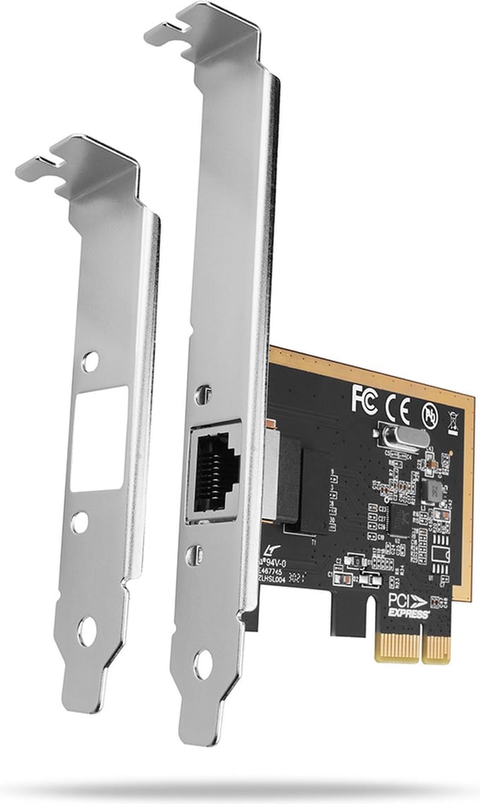 AXAGON PCEE-GRF PCI-Express Gigabit Ethernet Realtek 8111F + LP *PCIEM *RJ45F