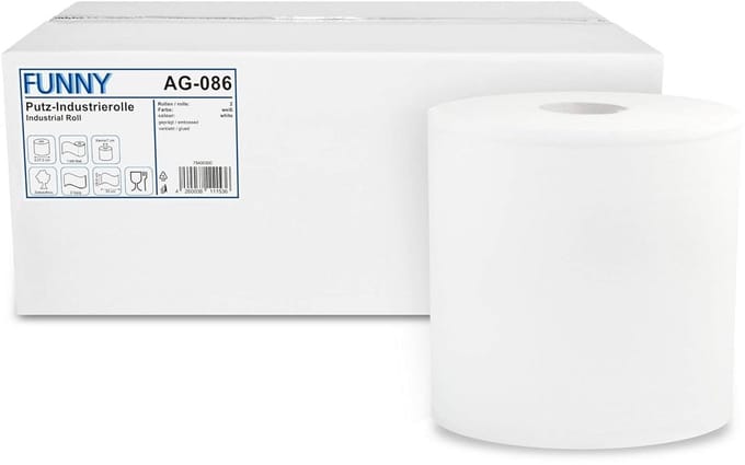 Polyester Rol Papierspoor, 2 Lagen, Extra Wit, Dispenser Geschikt