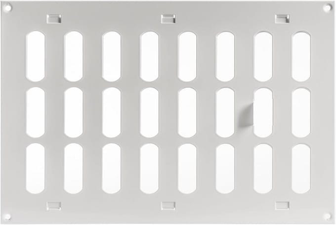 Witte Verstelbare Ventilatieafdekking 12x8 inch voor Binnen en Buiten Gebruik