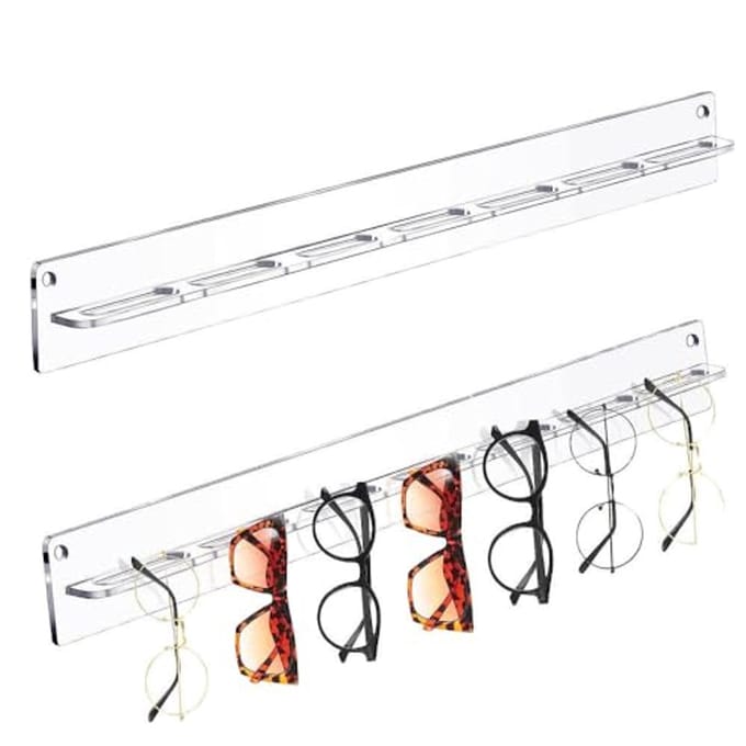 Zonnebril Organizer - Acryl Wandhouder voor 7 Brillen, Set van 2
